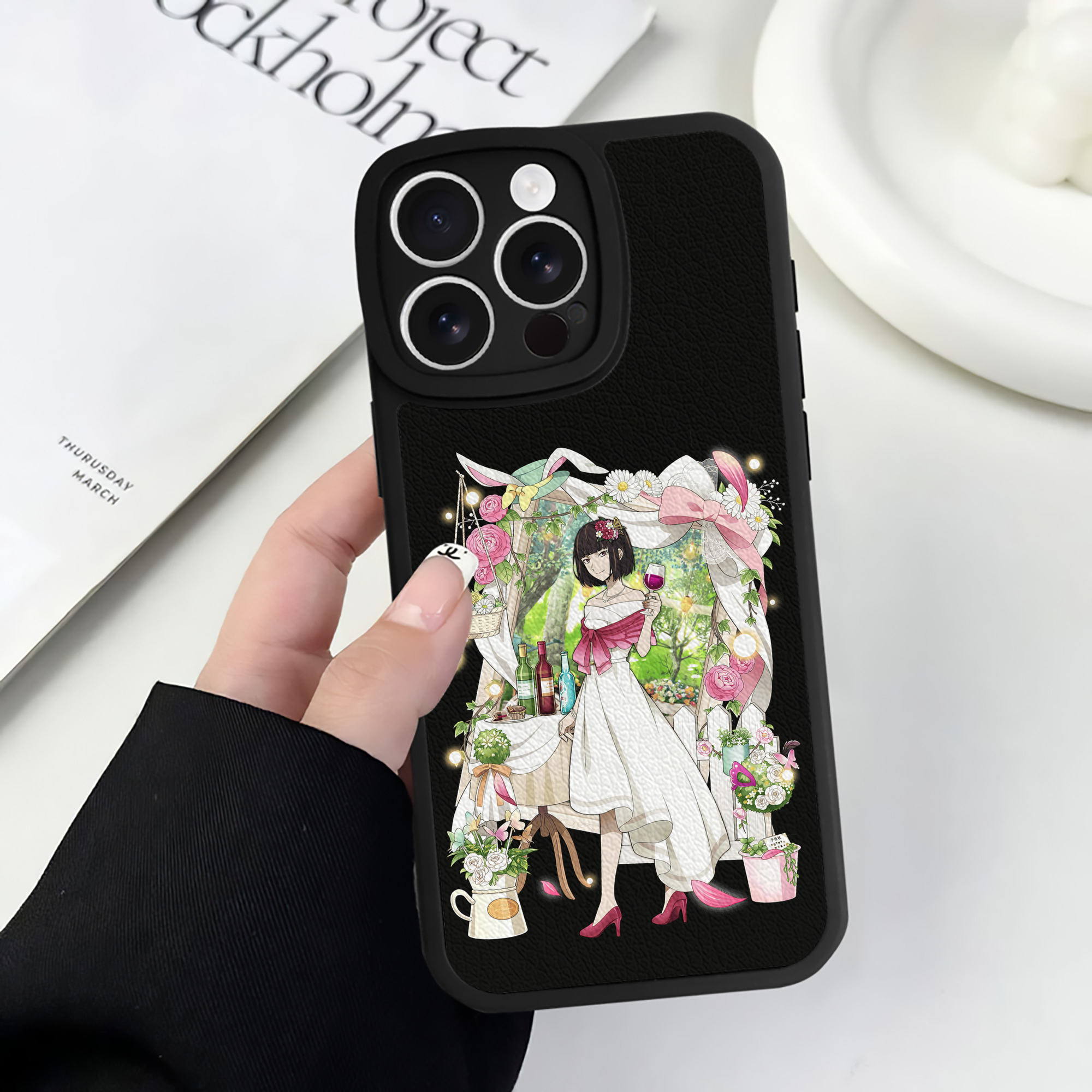 （画像用） 文豪ストレイドッグス Bungo Stray Dogs 【iPhone 16シリーズ対応】シリコンスマホケース（レザー調） 材質：シリコン